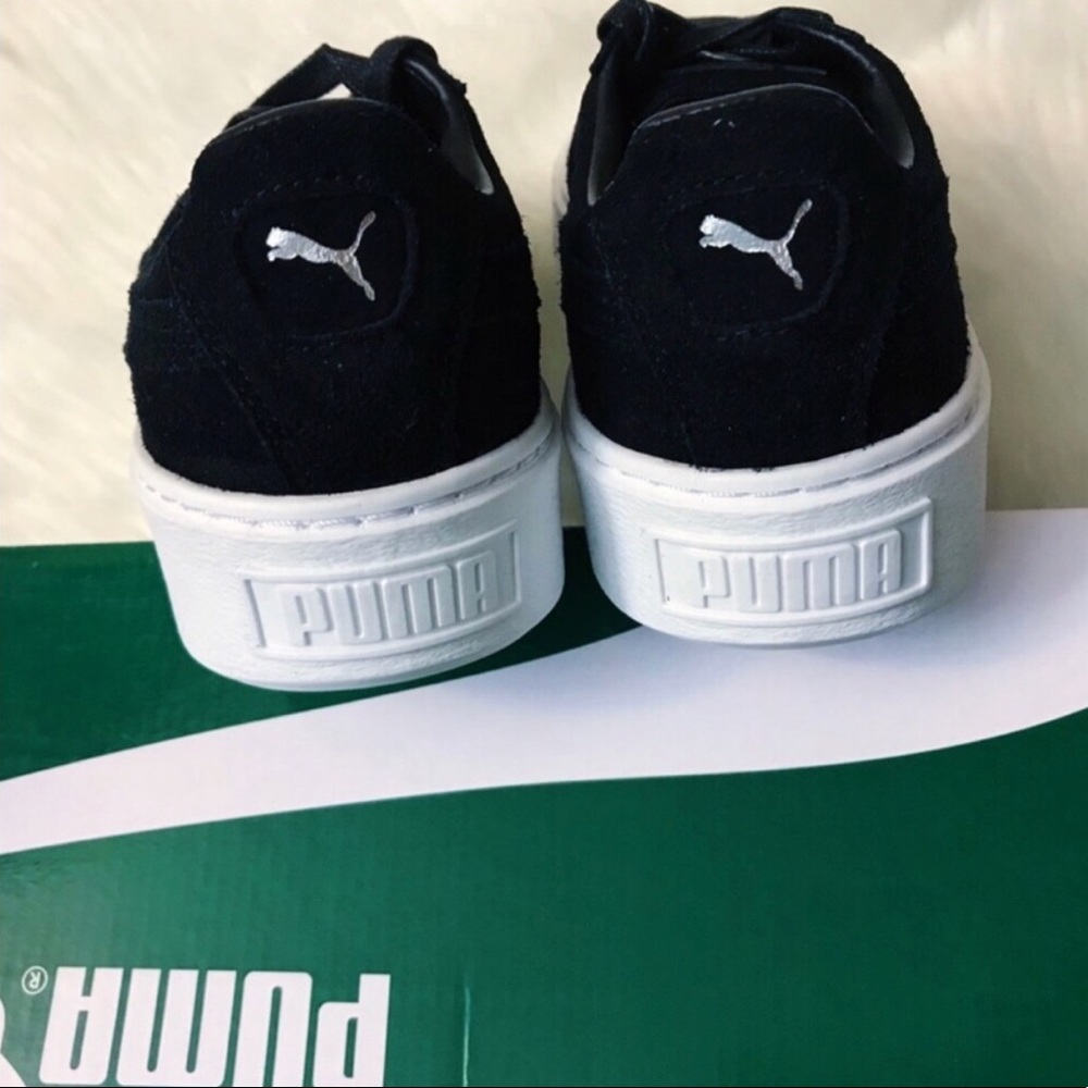 puma | black suede platform sneakers - Picture 6 of 8